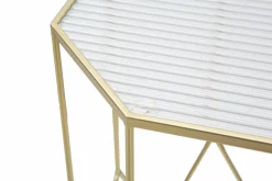 Tavolino da salotto rettangolare oro 50x46x100h cm - George