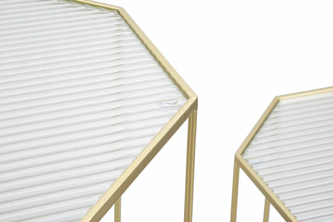 Tavolino da salotto rettangolare oro 50x46x100h cm - George