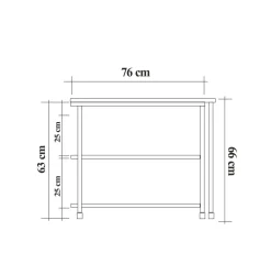Tavolino da salotto rettangolare quercia e nero 70x76x63h cm - Lagaros