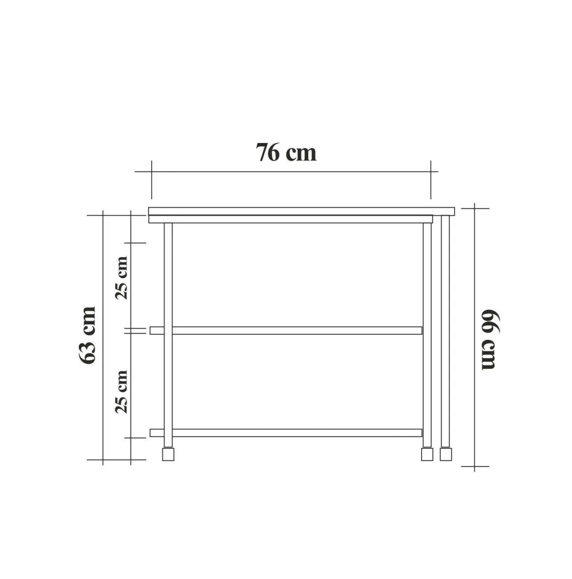 Tavolino da salotto rettangolare quercia e nero 70x76x63h cm - Lagaros
