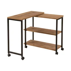 Tavolino da salotto rettangolare quercia e nero 70x76x63h cm - Lagaros