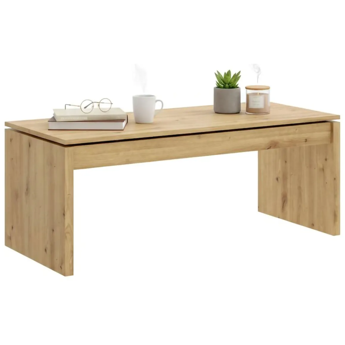 Tavolino da salotto rettangolare rovere nodi 102x50x43h cm - Audi