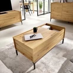 Tavolino da salotto rettangolare rovere nodi 99x60x41h cm - Alexius