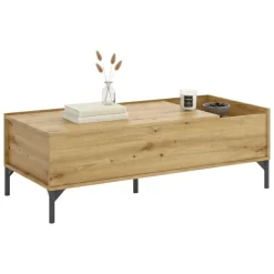 Tavolino da salotto rettangolare rovere nodi 99x60x41h cm - Alexius