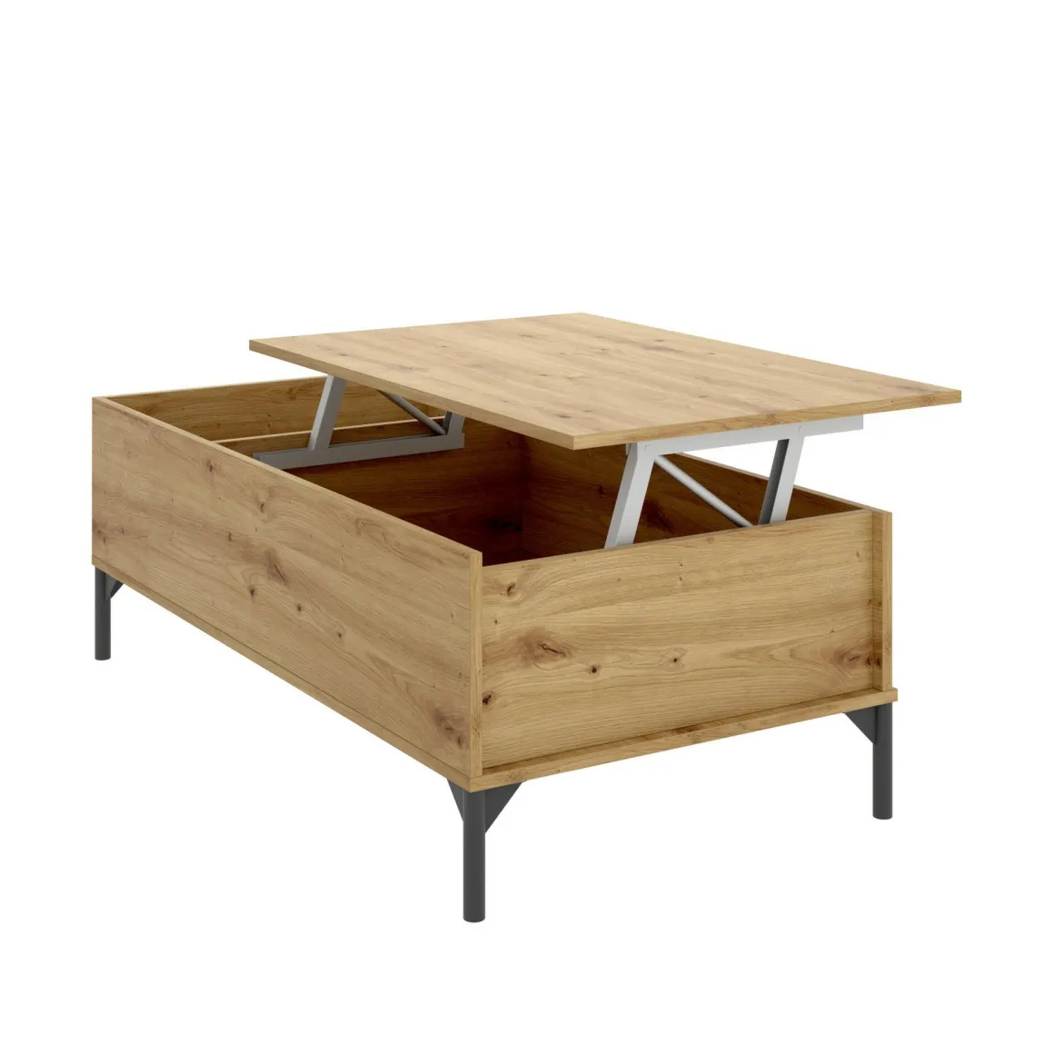 Tavolino da salotto rettangolare rovere nodi 99x60x41h cm - Alexius
