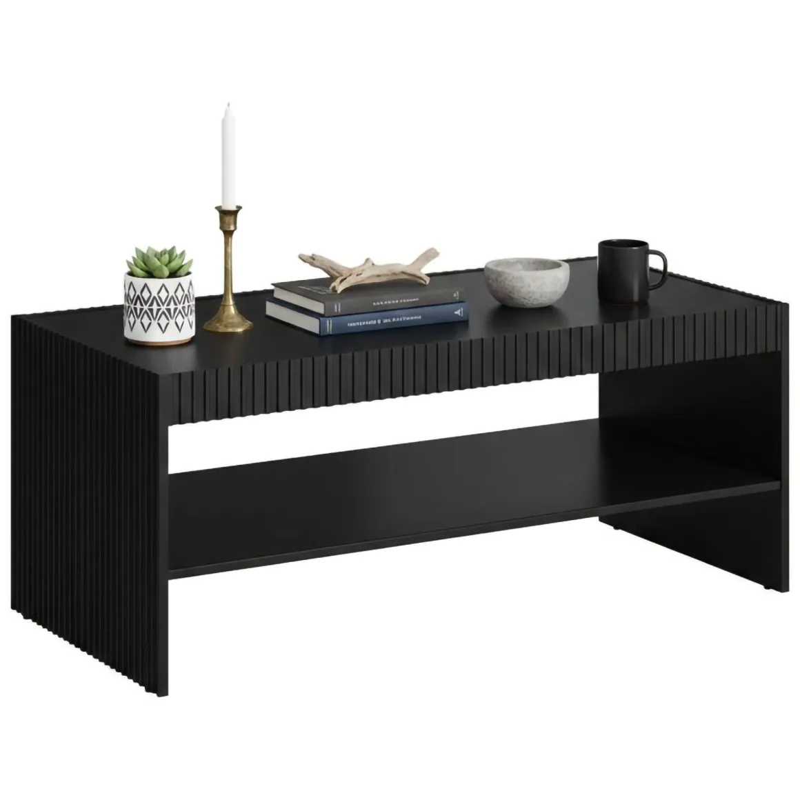 Tavolino da salotto Roasio, 120x57 h50 cm, Nero