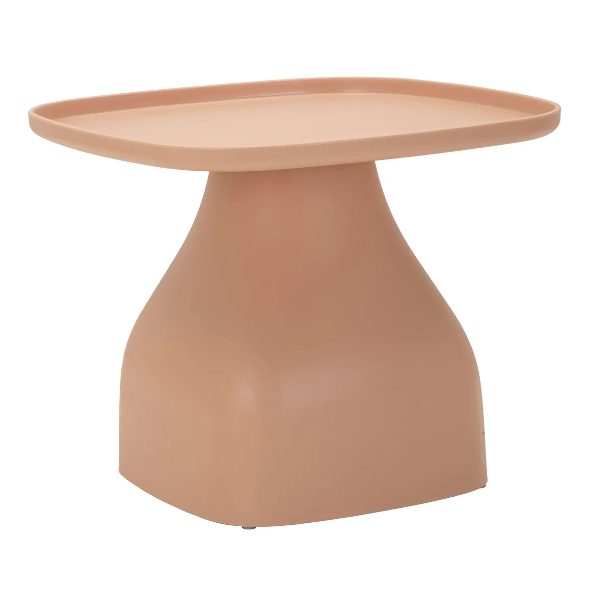 Tavolino da Salotto Rosa Adatto per Indoor/outdoor Angoli Arrotondati Forma Rettangolare 48x48x38h cm, Colore Ripiano Rosa - Inhamb
