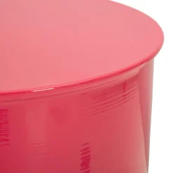 Tavolini Da Salotto > Dmora Tavolino da Salotto Forma Rotondo Colore Ripiano 33x51x33h cm, Materiale Piano in Metallo - Bandip Rosa