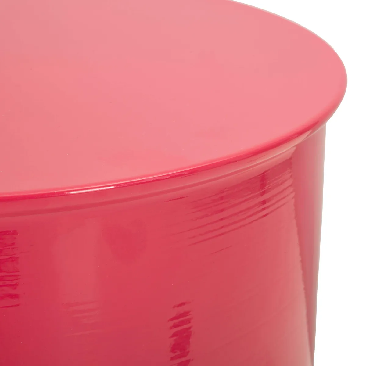 Tavolini Da Salotto > Dmora Tavolino da Salotto Forma Rotondo Colore Ripiano 33x51x33h cm, Materiale Piano in Metallo - Bandip Rosa