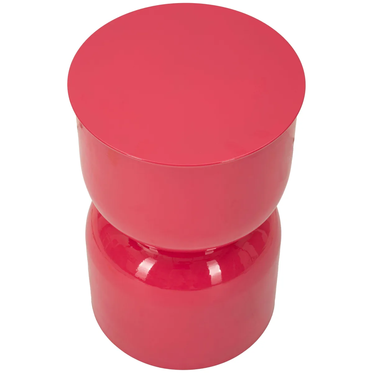Tavolini Da Salotto > Dmora Tavolino da Salotto Forma Rotondo Colore Ripiano 33x51x33h cm, Materiale Piano in Metallo - Bandip Rosa