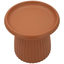 Tavolino da Salotto Rosso Adatto per Indoor/outdoor Forma Rotondo 52x45x52h cm, Colore Ripiano Rosso - Kampot