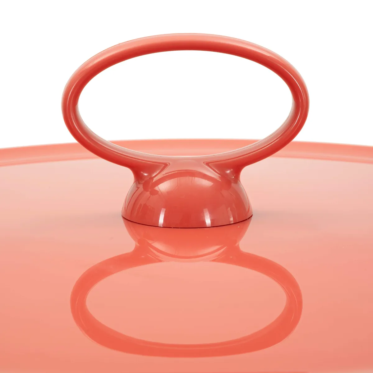 Tavolini Da Salotto > Dmora Tavolino da Salotto Forma Rotondo Colore Ripiano 46x54x46h cm, Materiale Piano in Plastica - Inle Rosso