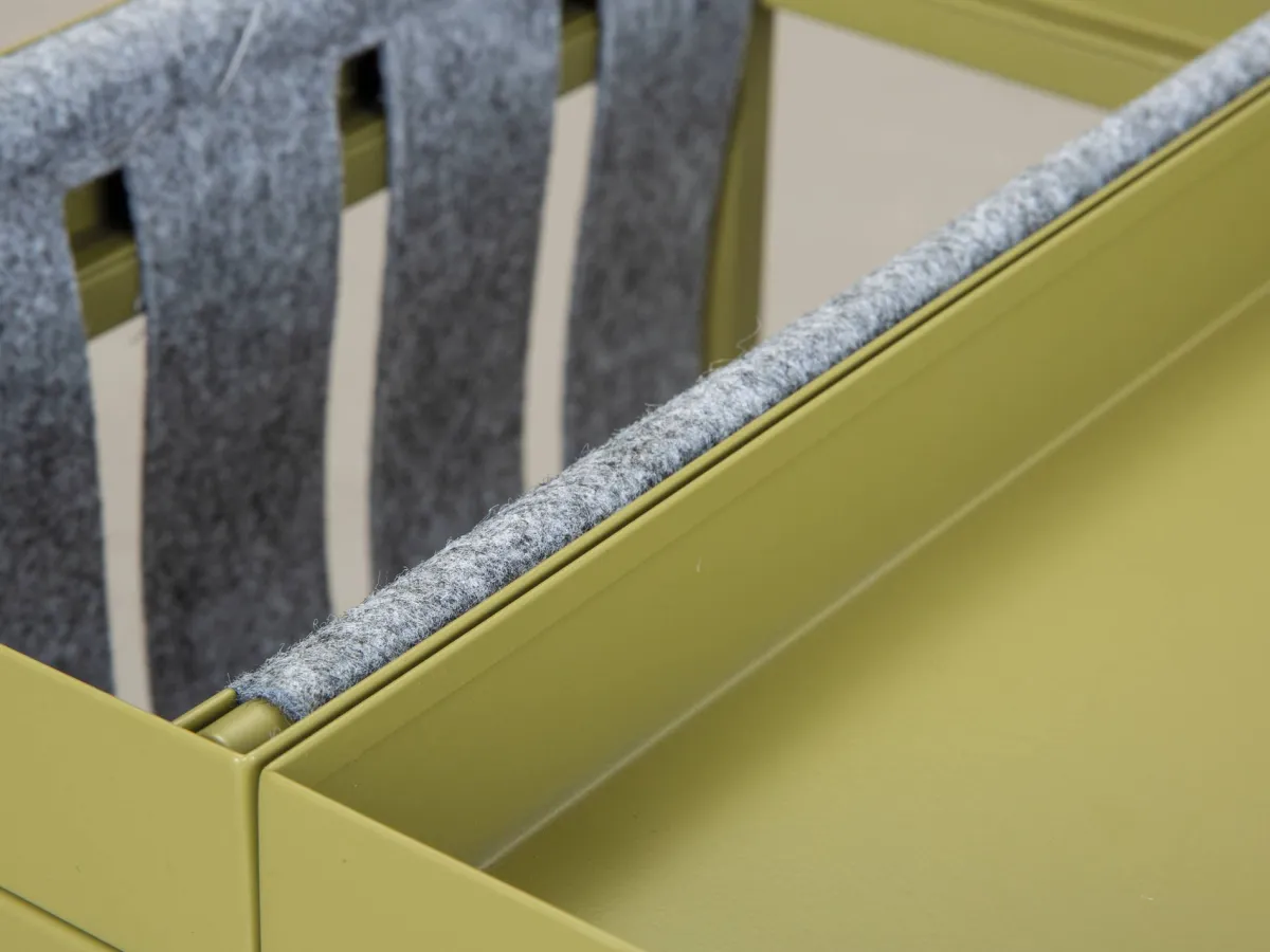 Tavolini Da Salotto > Dmora Tavolino da Salotto Forma Quadrata Materiale Piano in Metallo 35x40x35h cm, Colore Ripiano - Limana Verde