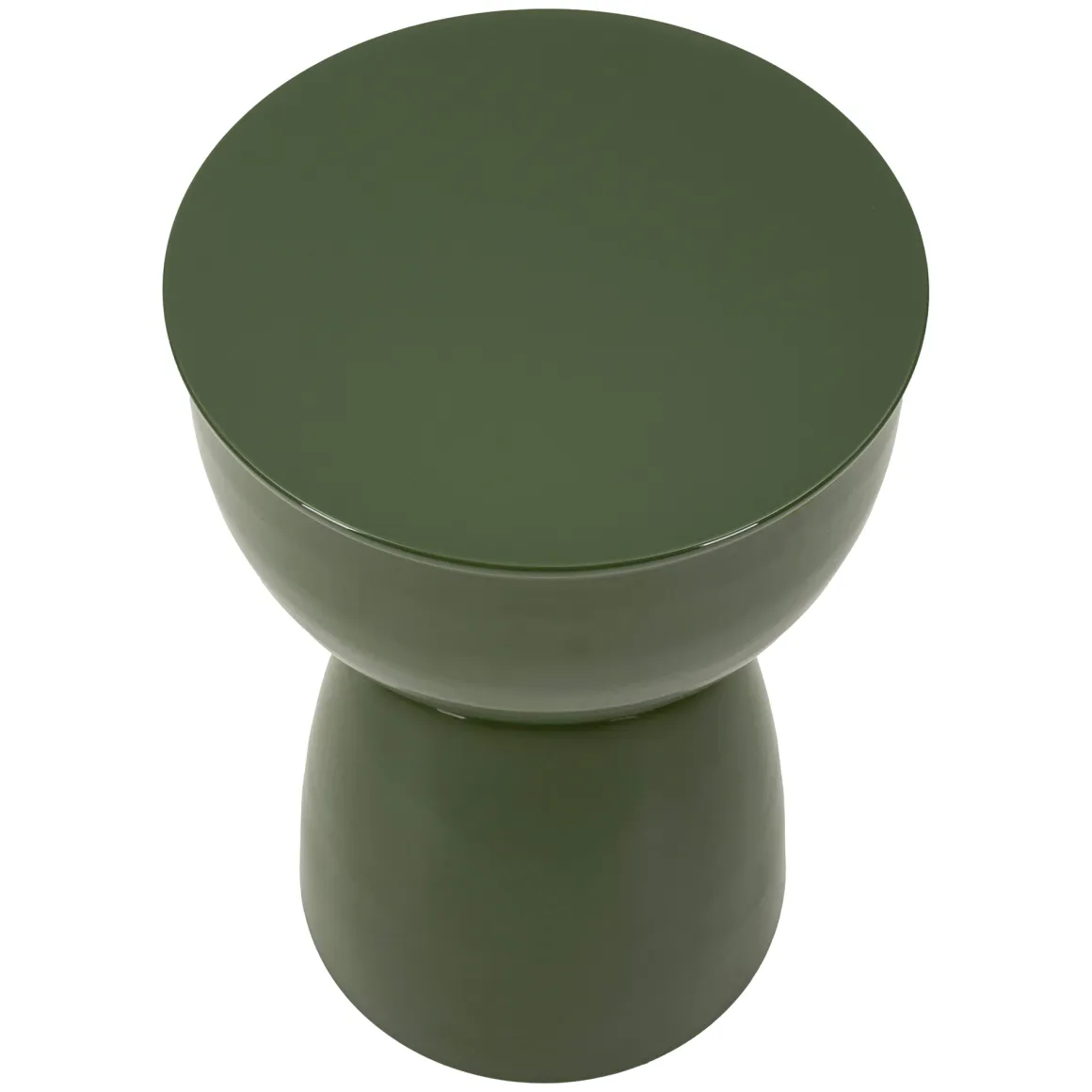 Tavolino da Salotto Verde Forma Rotondo Colore Ripiano Verde 33x50x33h cm, Materiale Piano in Metallo - Gorkha
