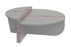 Tavolini Da Salotto > Dmora Tavolino da Salotto Peso Massimo Supportato 15 kg Forma Rettangolare 90x60x35h cm, Materiale Piano in Legno Nobilitato - Mansue Verde