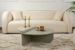 Tavolini Da Salotto > Dmora Tavolino da Salotto Peso Massimo Supportato 15 kg Forma Rettangolare 90x60x35h cm, Materiale Piano in Legno Nobilitato - Mansue Verde