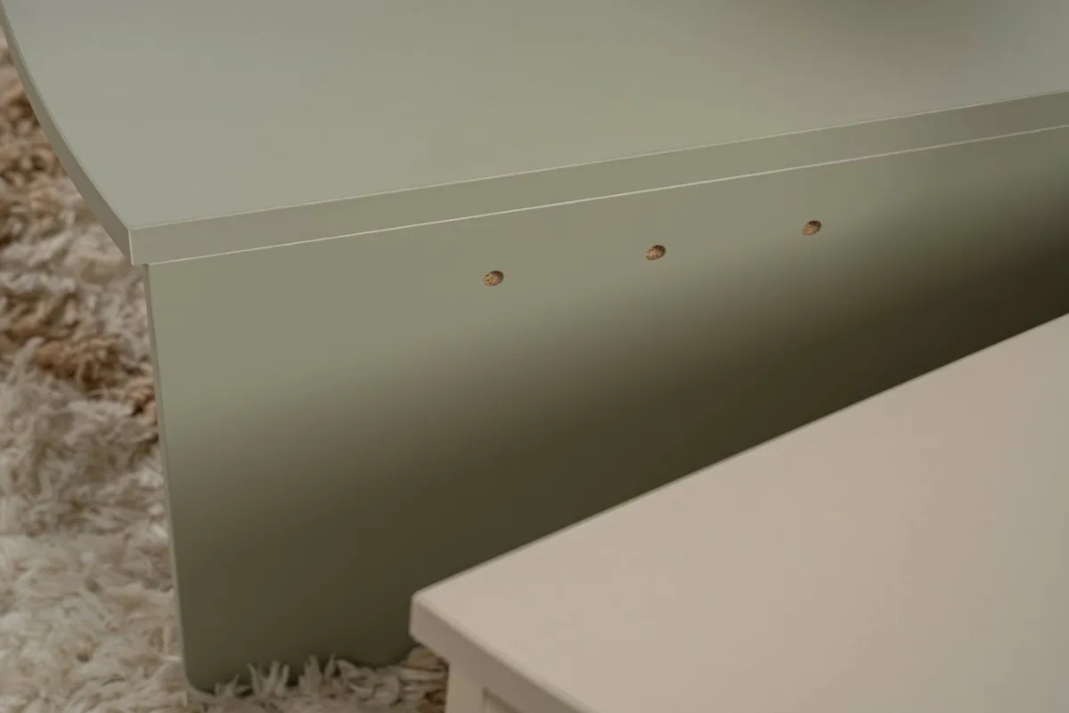 Tavolini Da Salotto > Dmora Tavolino da Salotto Peso Massimo Supportato 15 kg Forma Rettangolare 90x60x35h cm, Materiale Piano in Legno Nobilitato - Mansue Verde