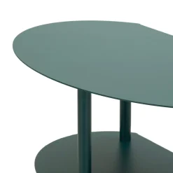 Tavolini Da Salotto > Dmora Tavolino da Salotto 3 Ripiani 3 Ripiani 9x31x54h cm, 2 Vani - Ganale Verde