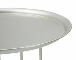 Tavolini Da Salotto > Dmora Tavolino salotto circolare 40x40x76h cm - Biferno Argento