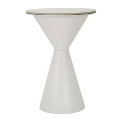 Tavolino salotto conico bianco 44x44x63h cm - Daunia