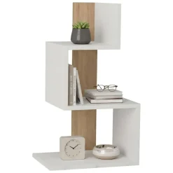 Tavolini Da Salotto|Salotto > Dmora Tavolino salotto irregolare quercia 90x60x35h cm - Azim Marrone Quercia