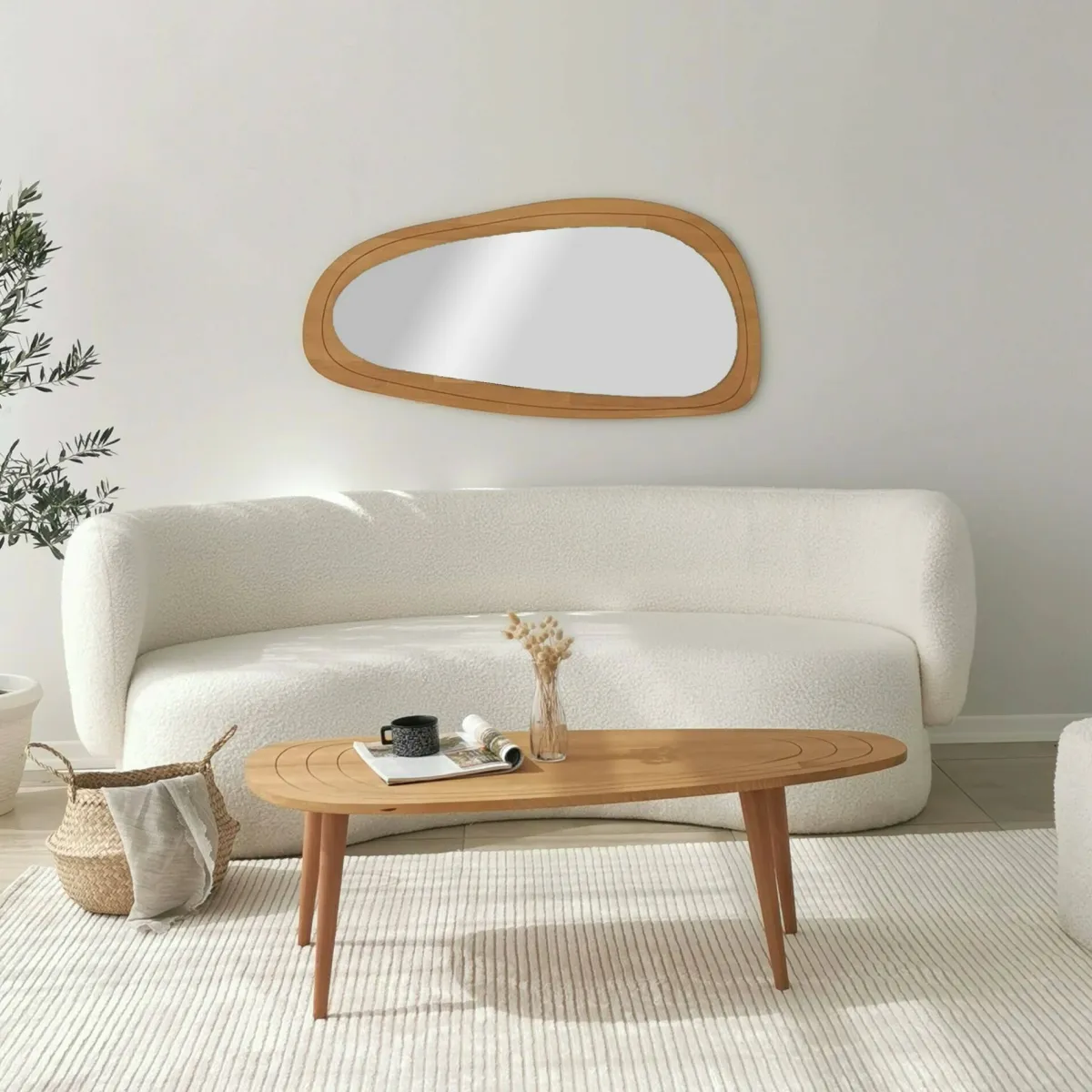 Tavolini Da Salotto|Salotto > Dmora Tavolino salotto ovale rovere 115x50x38h cm - Eugenia Marrone Rovere