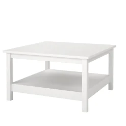 Tavolini Da Salotto > Dmora Tavolino salotto quadrato 81x81x45h cm - Casato Bianco
