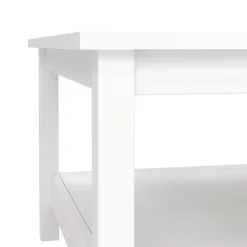 Tavolini Da Salotto > Dmora Tavolino salotto quadrato 81x81x45h cm - Casato Bianco