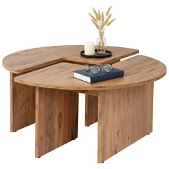 Tavolino salotto quadrato pino 90x90x41h cm - Tairn