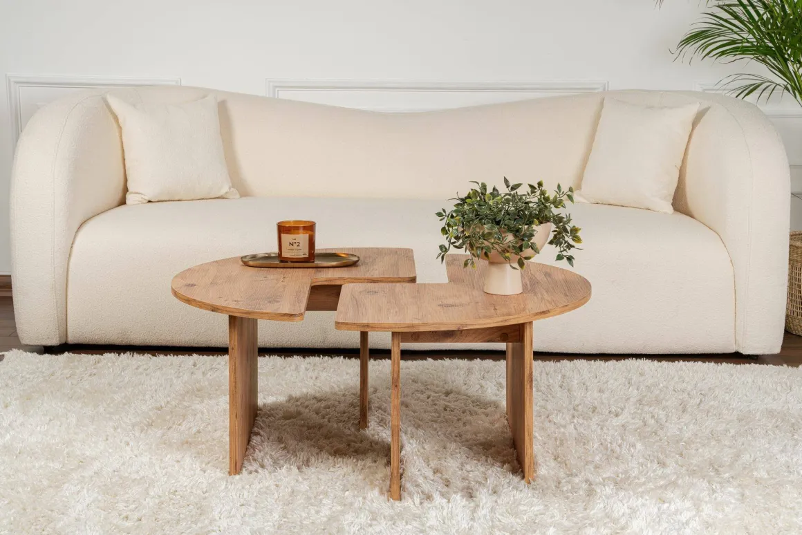 Tavolino salotto quadrato pino 90x90x41h cm - Tairn