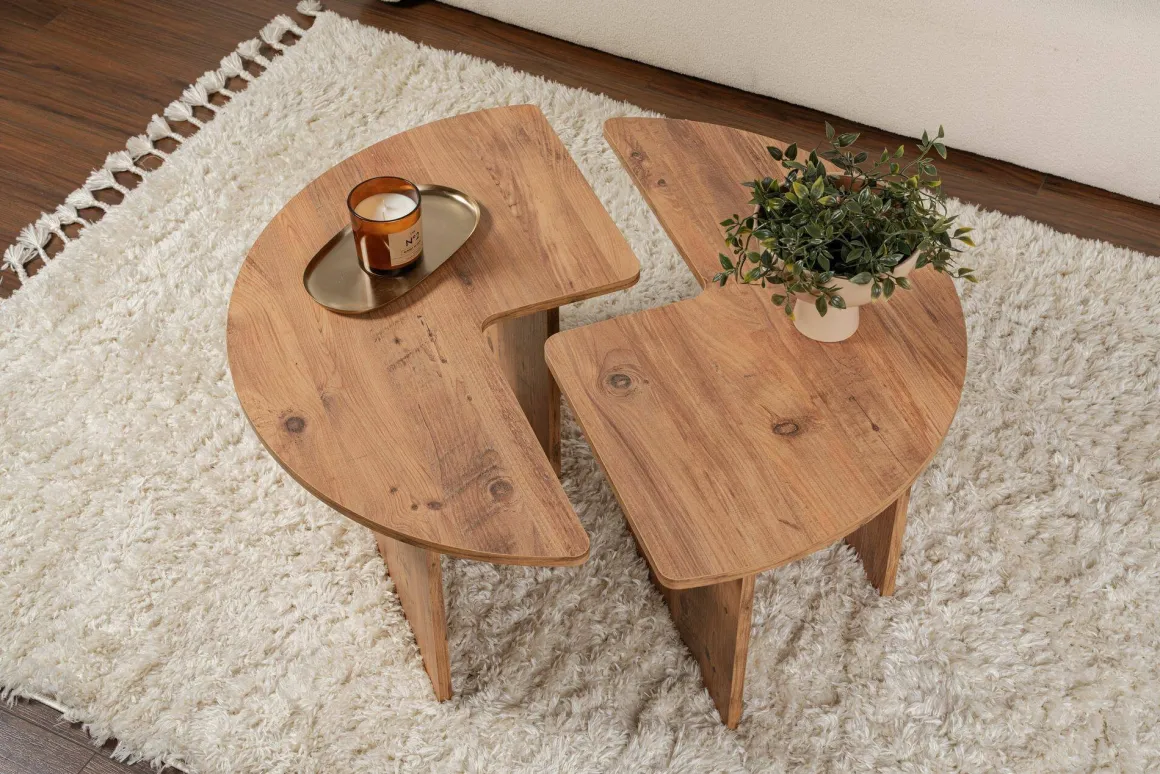 Tavolino salotto quadrato pino 90x90x41h cm - Tairn