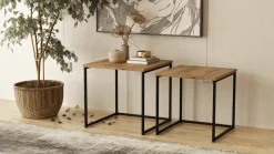 Tavolini Da Salotto > Dmora Tavolino salotto quadrato quercia 50x50x48h cm - Magliano Marrone Quercia