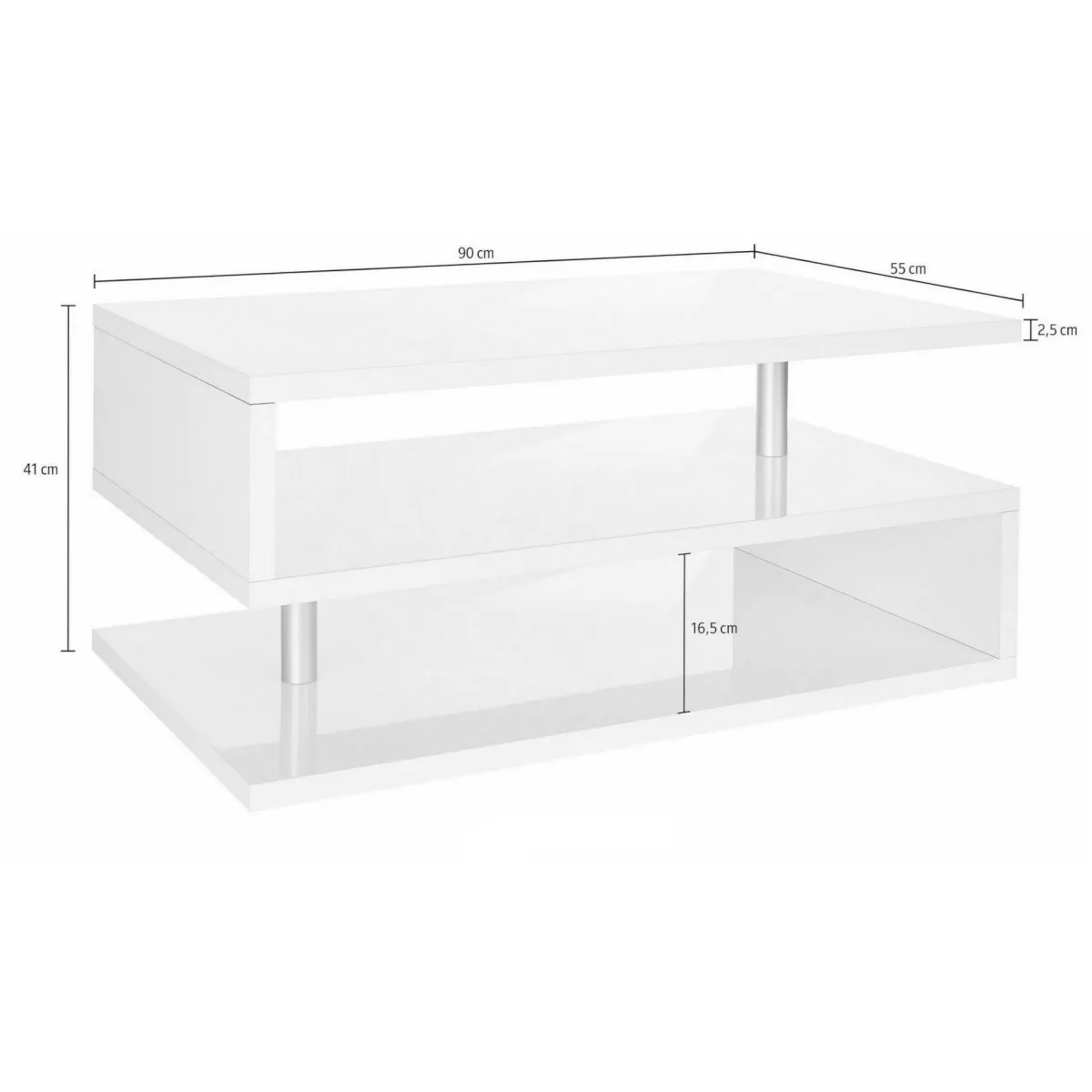 Tavolini Da Salotto|Salotto > Dmora Tavolino salotto rettangolare acero 90x55x41h cm - Natalia Marrone Acero