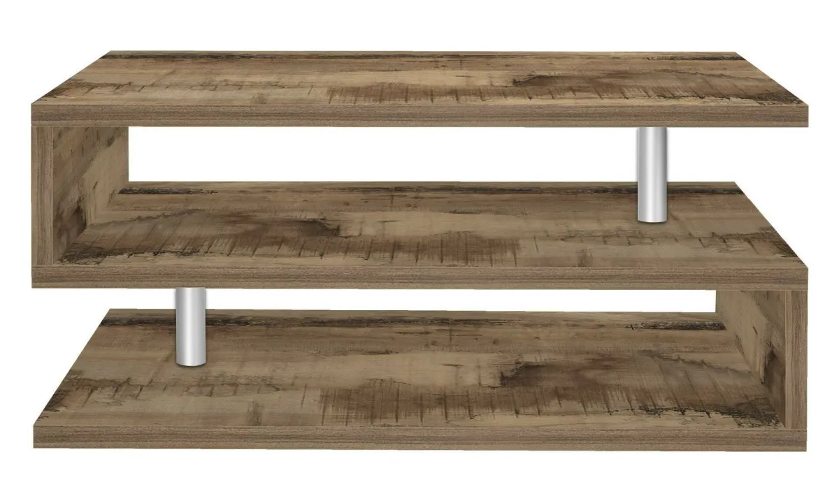 Tavolini Da Salotto|Salotto > Dmora Tavolino salotto rettangolare acero 90x55x41h cm - Natalia Marrone Acero
