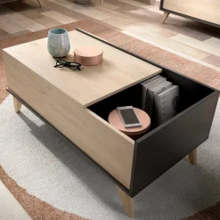 Salotto > Dmora Tavolino salotto rettangolare ardesia 100x55x42h cm - Iside Grigio Ardesia