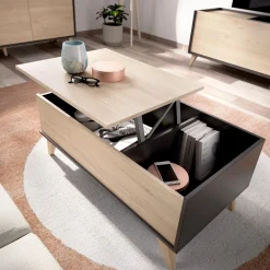 Salotto > Dmora Tavolino salotto rettangolare ardesia 100x55x42h cm - Iside Grigio Ardesia