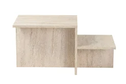 Tavolini Da Salotto|Salotto > Dmora Tavolino salotto rettangolare 105x45x55h cm con piano elevabile - Aspra Bianco