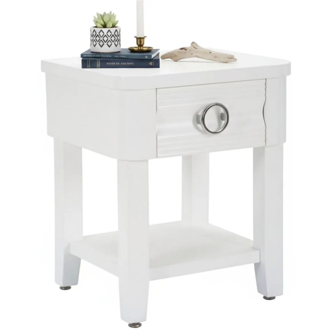 Tavolini Da Salotto|Salotto > Dmora Tavolino salotto rettangolare 55x55x41h cm - Chanthu Bianco