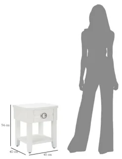 Tavolini Da Salotto|Salotto > Dmora Tavolino salotto rettangolare 55x55x41h cm - Chanthu Bianco