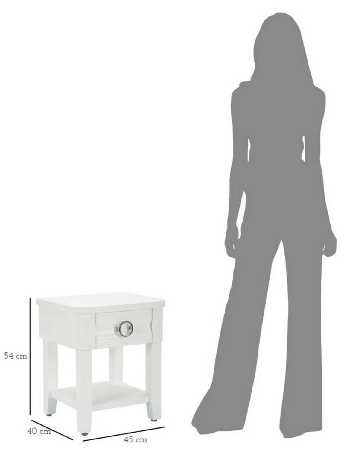 Tavolini Da Salotto|Salotto > Dmora Tavolino salotto rettangolare 55x55x41h cm - Chanthu Bianco