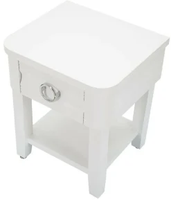 Tavolini Da Salotto|Salotto > Dmora Tavolino salotto rettangolare 55x55x41h cm - Chanthu Bianco