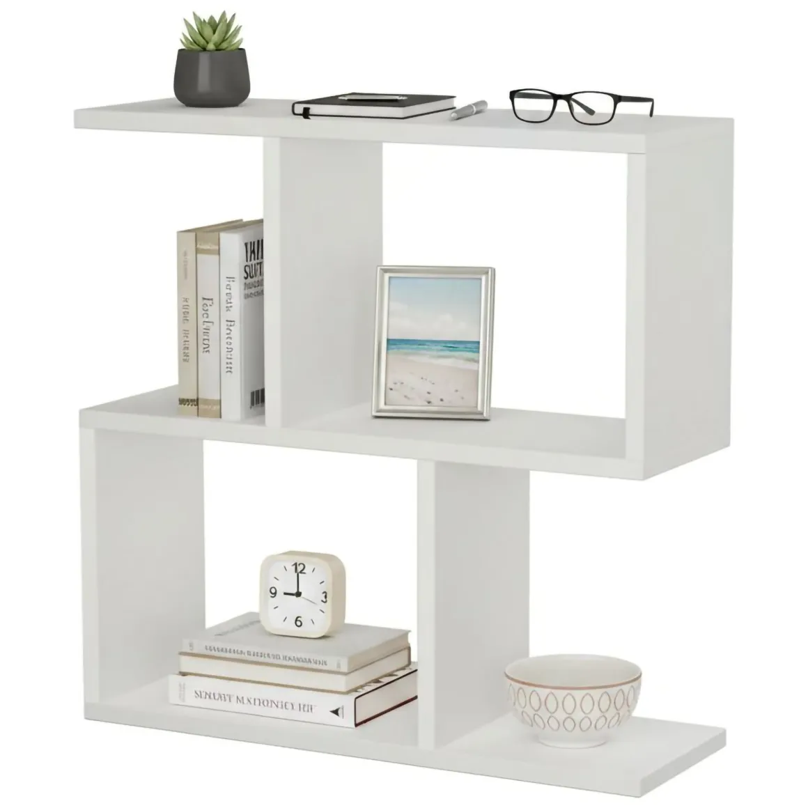 Tavolino salotto rettangolare bianco 60x20x60h cm - Fabrizia