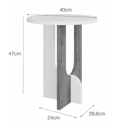 Tavolini Da Salotto|Salotto > Dmora Tavolino salotto rettangolare 102x43x50h cm - Adrina Bianco Lucido