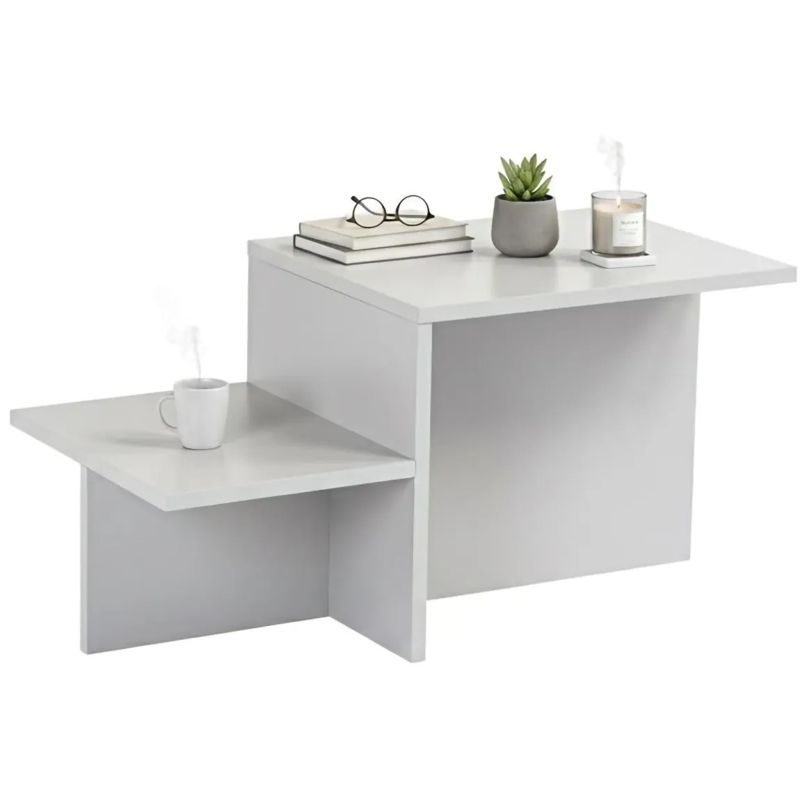 Salotto > Dmora Tavolino salotto rettangolare 100x43x50h cm - Almo Grigio Cenere