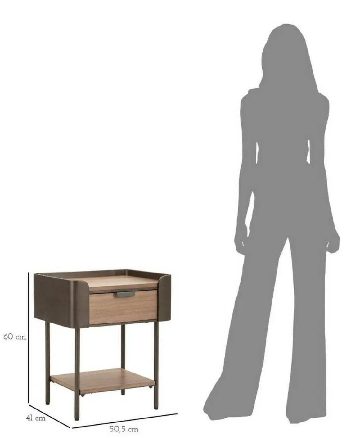 Tavolini Da Salotto > Dmora Tavolino salotto rettangolare 110x60x40h cm - Enemonzo Nero