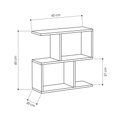 Tavolino salotto rettangolare quercia 60x20x60h cm - Fabrizia