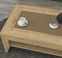 Tavolino salotto rettangolare quercia 90x60x40h cm - Numana