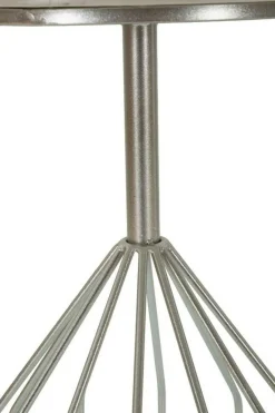 Tavolini Da Salotto > Dmora Tavolino salotto rotondo 37x37x58h cm - Calepio Argento