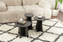 Tavolini Da Salotto > Dmora Tavolino salotto rotondo 43x43x48h cm - Amren Nero