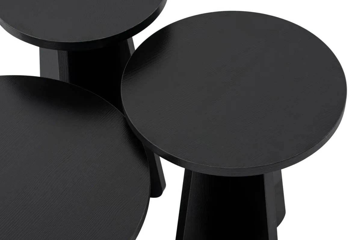 Tavolini Da Salotto > Dmora Tavolino salotto rotondo 43x43x48h cm - Amren Nero